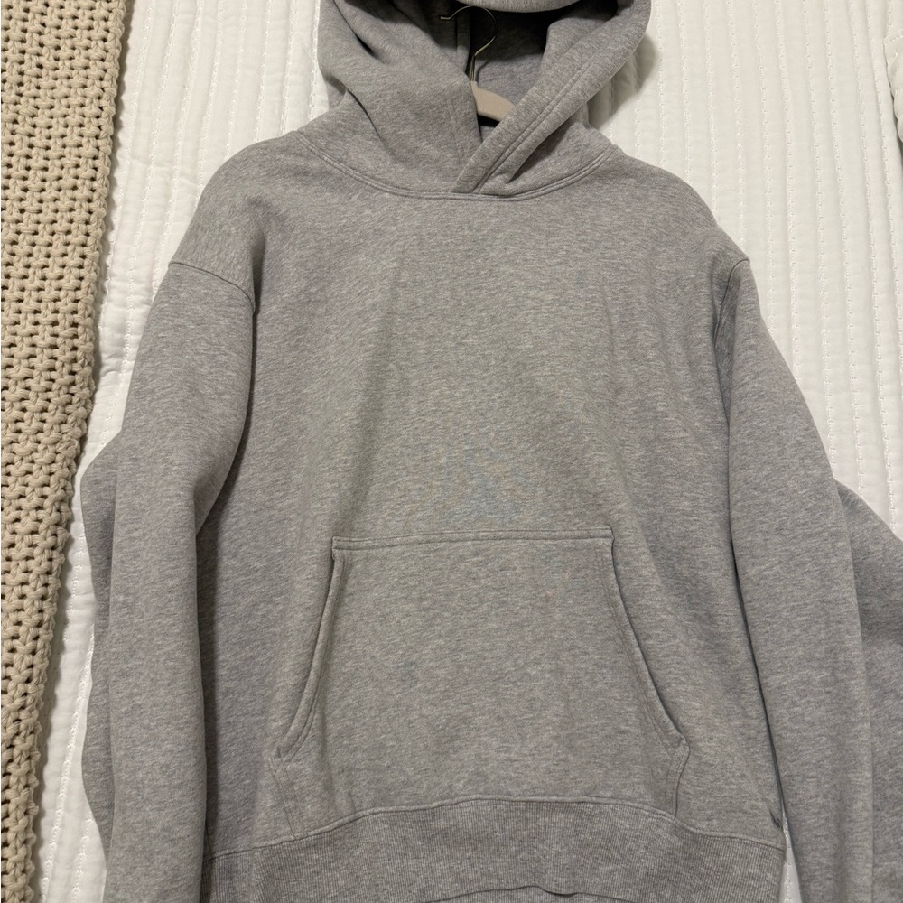 Aritzia TNA Cozy Sweatfleece Perfect Hoodie in Heather Chrome
